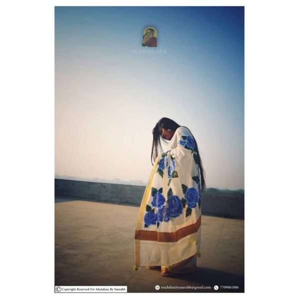 GULAAB Hand Painted Saree
