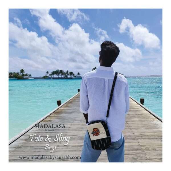 Men's sling- Ikat black - Image 3