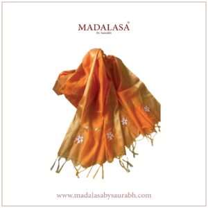 Shiuli Dupatta-Pastel Orange
