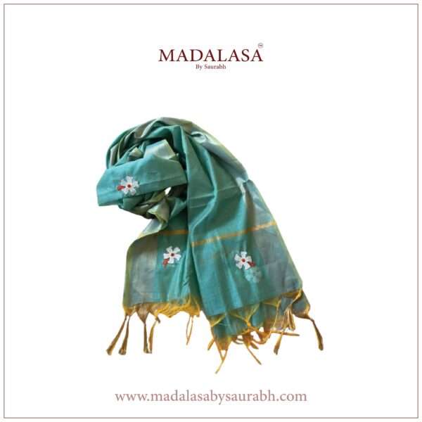 Shiuli Dupatta-Pastel blue
