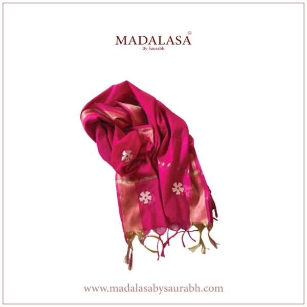Shiuli Dupatta-Dark Pink